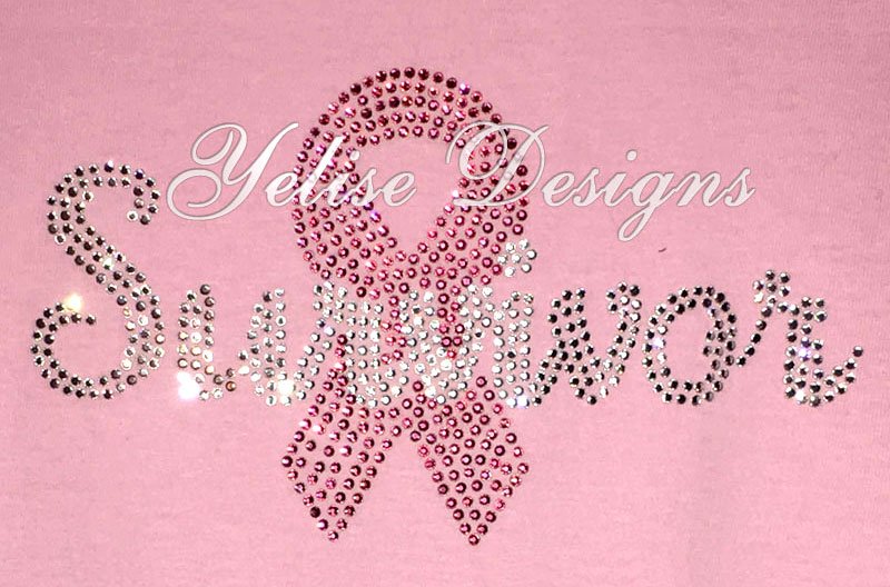 Breast Cancer Awareness Rhinestone T-shirt