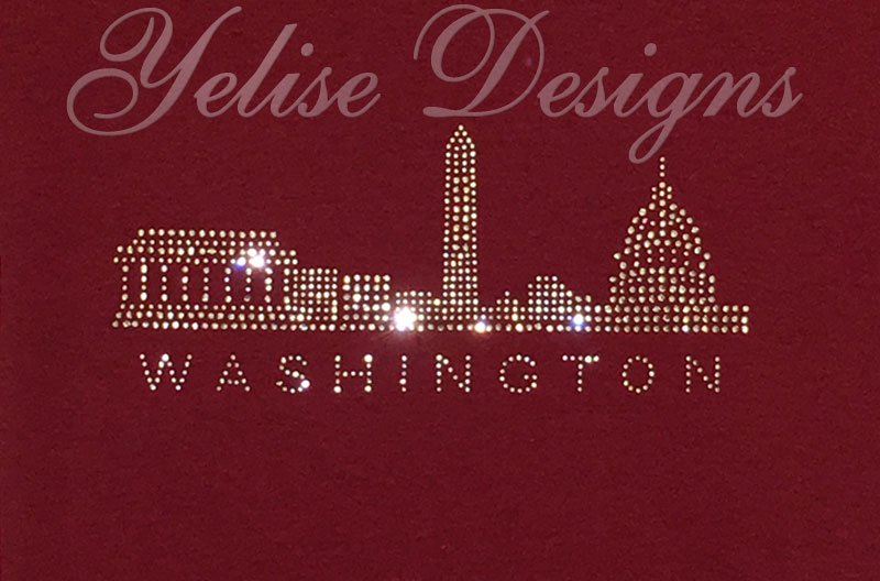 Washington, DC Skyline Rhinestone T-shirt